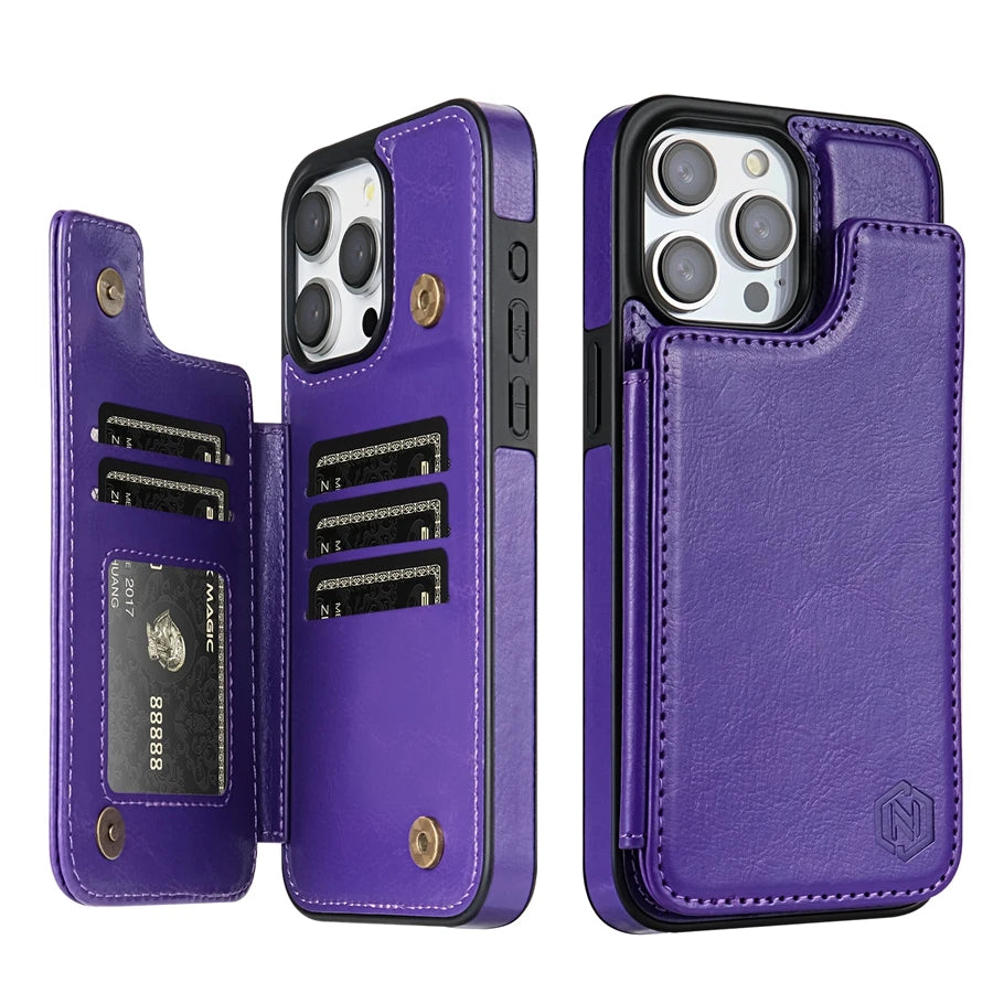 Wallet Solid Case For iPhone