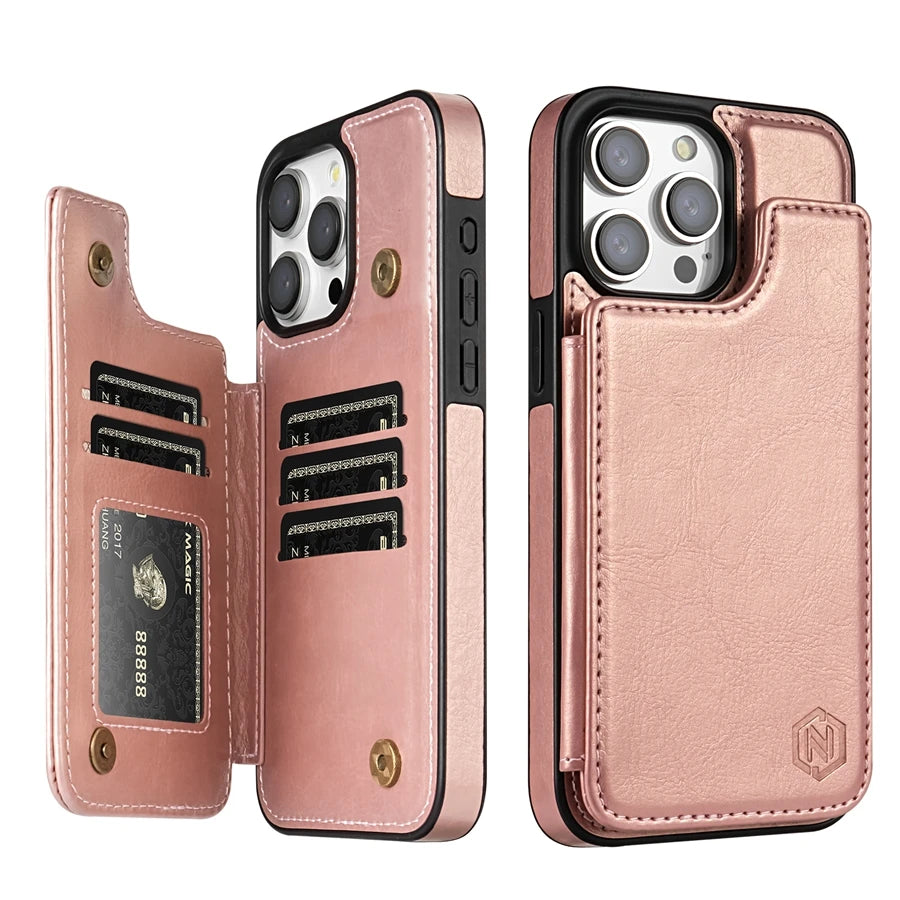 Wallet Solid Case For iPhone