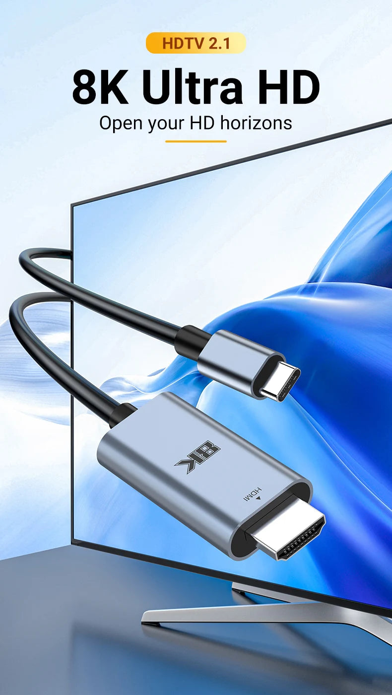 HDMI Cable Perfect for Streaming Gaming Support iPhone 15 Series Samsung S