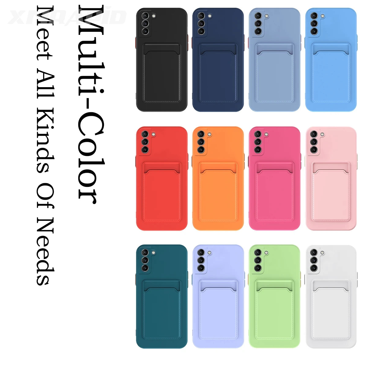 Luxury Soft Silicone Wallet Case Funda For iPhone 15 14 11 13 12 Pro Max Plus Card Holder Slot Back Cover Protective Accessories