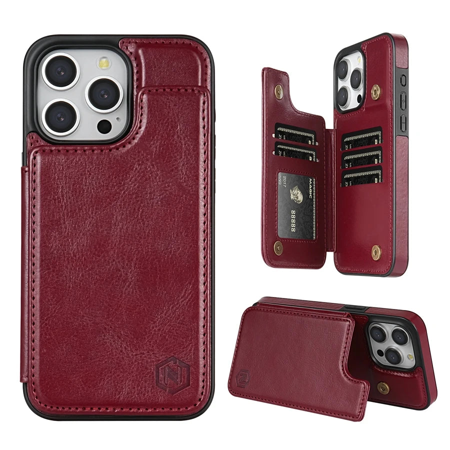 Wallet Solid Case For iPhone