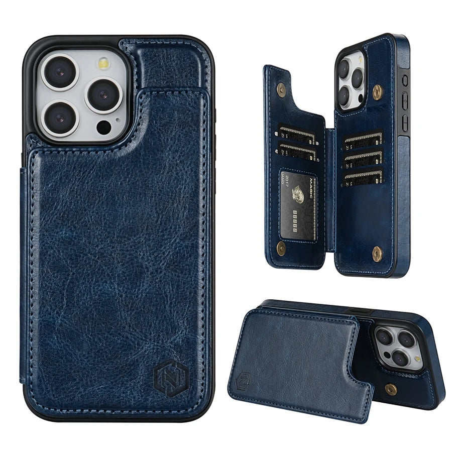 Wallet Solid Case For iPhone