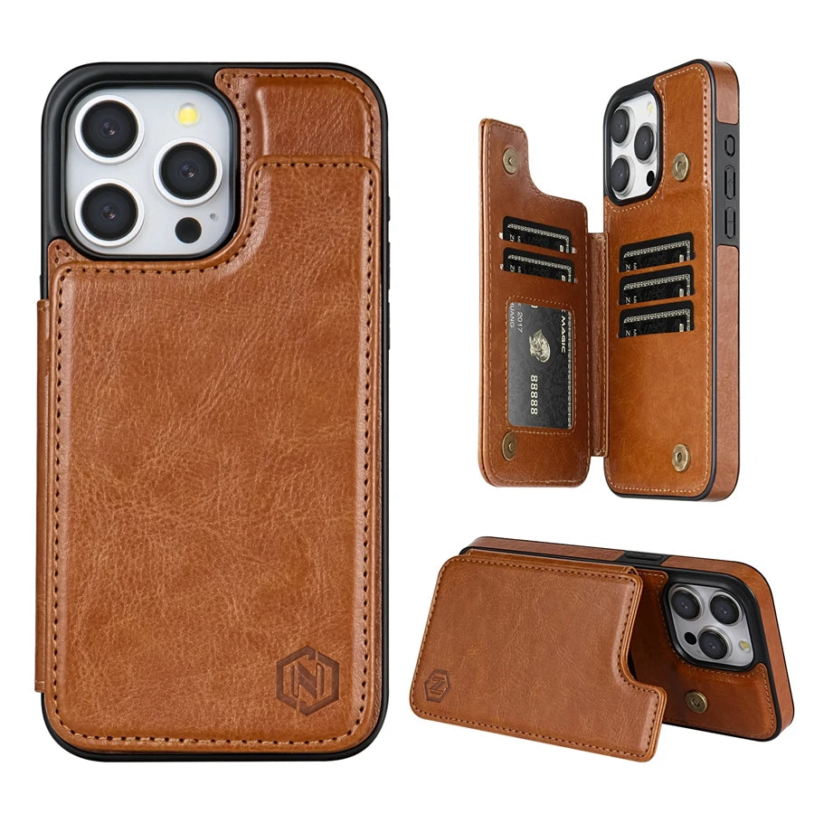 Wallet Solid Case For iPhone