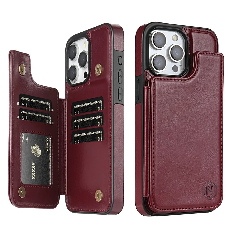 Wallet Solid Case For iPhone